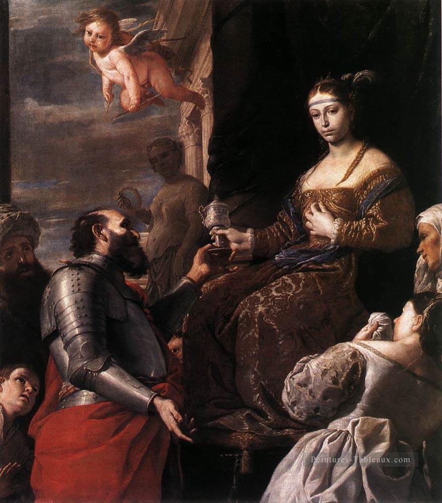 Sophonisba recevant le gobelet baroque Mattia Preti Peintures à l'huile